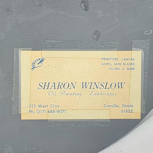 Sharon Winslow Signed Painting Wall Art Hanging Mirror Landscape Vintage Decor - Picture 9 of 10